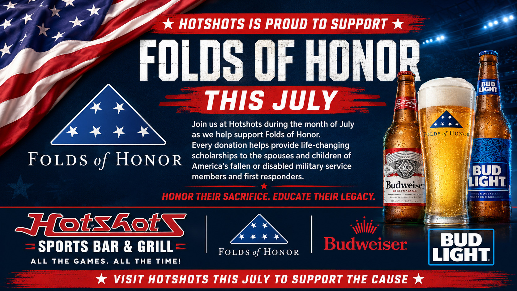 Hotshots Folds of Honor Scholarship Fundraiser
