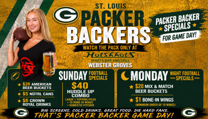 St Louis Packer Backers Fan Club at Hotshots