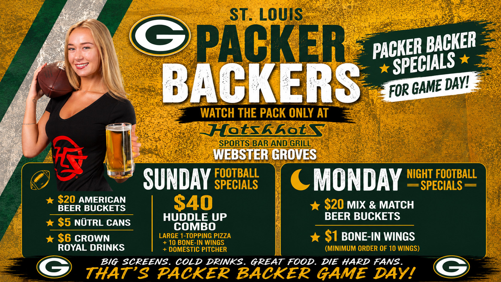 St Louis Packer Backers Fan Club at Hotshots