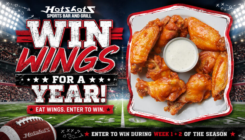 🏈 WIN WINGS FOR A YEAR AT HOTSHOTS!