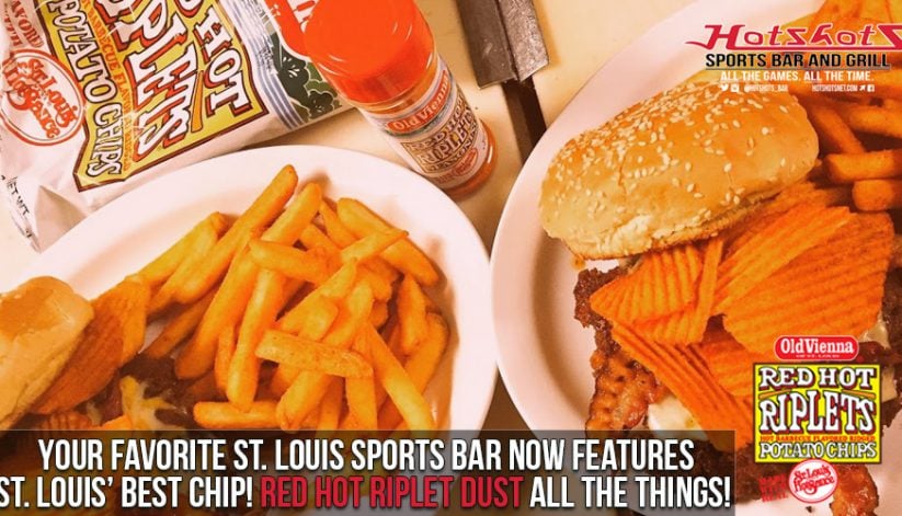 Red Hot Riplet Menu at Hotshots Sports Bar and Grill.