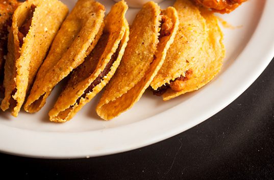 Mini beef tacos.