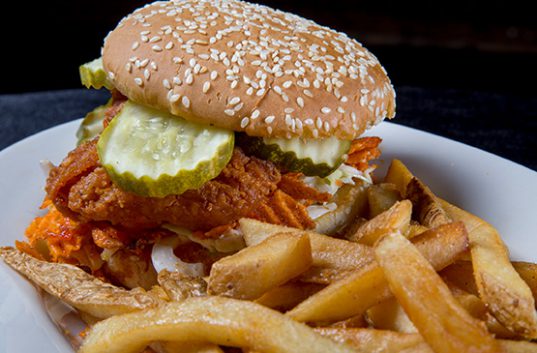 Nashville hot chicken sandwich.