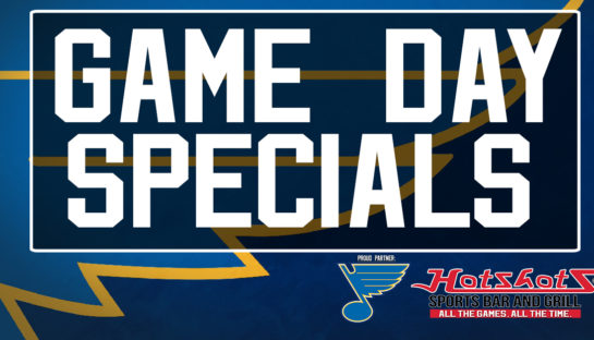 Blues Game Day Specials at Hotshots